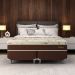 Cama Box King com Colchão Hórus (63x193x203) Bege e Marrom