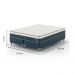 Cama Box King com Colchão Safira (63x193x203) Azul e Branco
