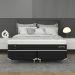 Cama Box King com Colchão Sofisticato (65x193x203) Grafite e Branco