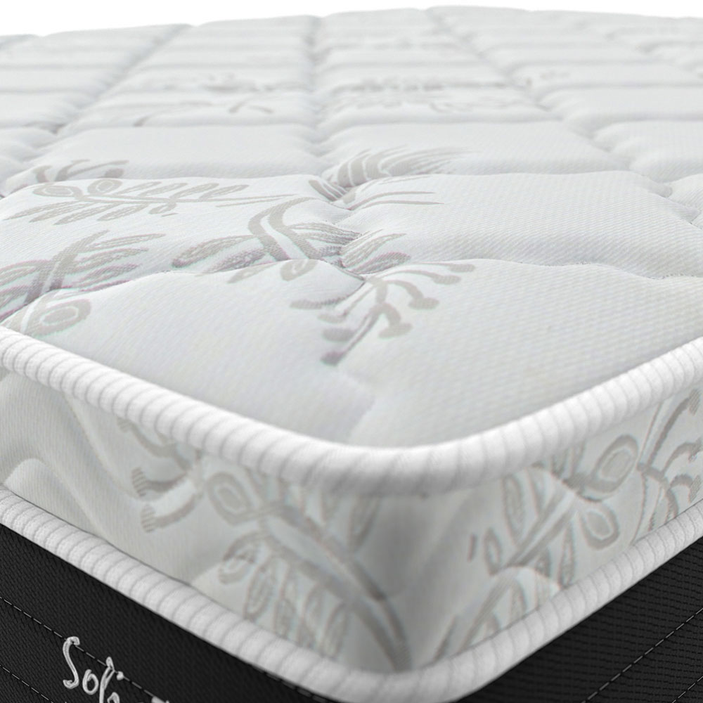 Cama Box King com Colchão Sofisticato (65x193x203) Grafite e Branco