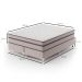 Cama Box King com Colchão Sonhare Mola Ensacada Bege