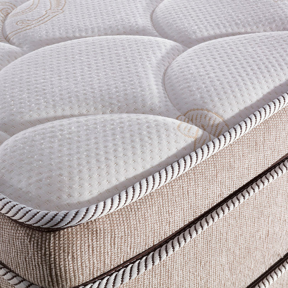 Cama Box Queen Áquila com Colchão Queen Molas Verticóil Bege