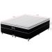Cama Box Queen Gemini com Colchão Queen Molas Ensacadas Grafite e Branca