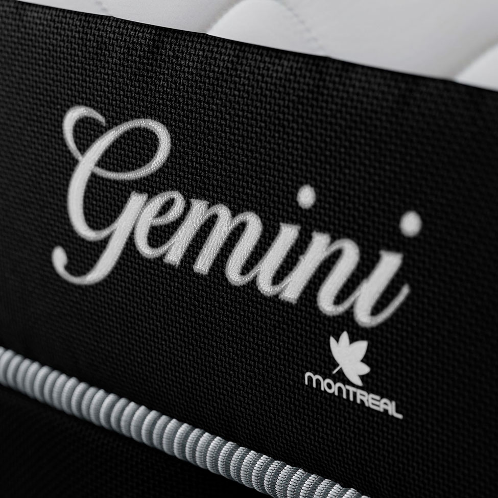 Cama Box Queen Gemini com Colchão Queen Molas Ensacadas Grafite e Branca