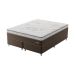 Cama Box Queen Londres com Colchão Molas Ensacadas (63x158x198) Marrom e Branca