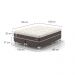 Cama Box Queen Naturale com Colchão Molas Ensacadas (67x158x198) Marrom e Branca