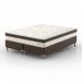 Cama Box Queen com Colchão Diamond Euro MR (63x158x198) Bege e Marrom