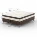 Cama Box Queen com Colchão Diamond Euro MR (63x158x198) Bege e Marrom