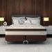 Cama Box Queen com Colchão Diamond Euro MR (63x158x198) Bege e Marrom