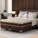 Cama Box Queen com Colchão Hórus (63x158x198) Bege e Marrom