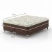 Cama Box Queen com Colchão Hórus (63x158x198) Bege e Marrom