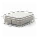 Cama Box Queen com Colchão Milani Mola Verticoil Bege