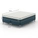 Cama Box Queen com Colchão Safira (63x158x198) Azul e Branco