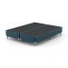 Cama Box Queen com Colchão Safira (63x158x198) Azul e Branco