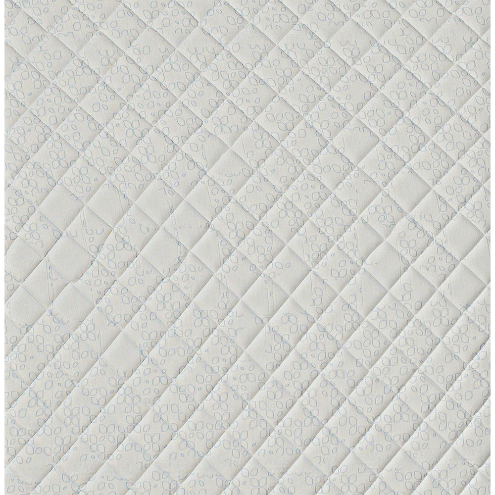 Cama Box Queen com Colchão Safira (63x158x198) Azul e Branco