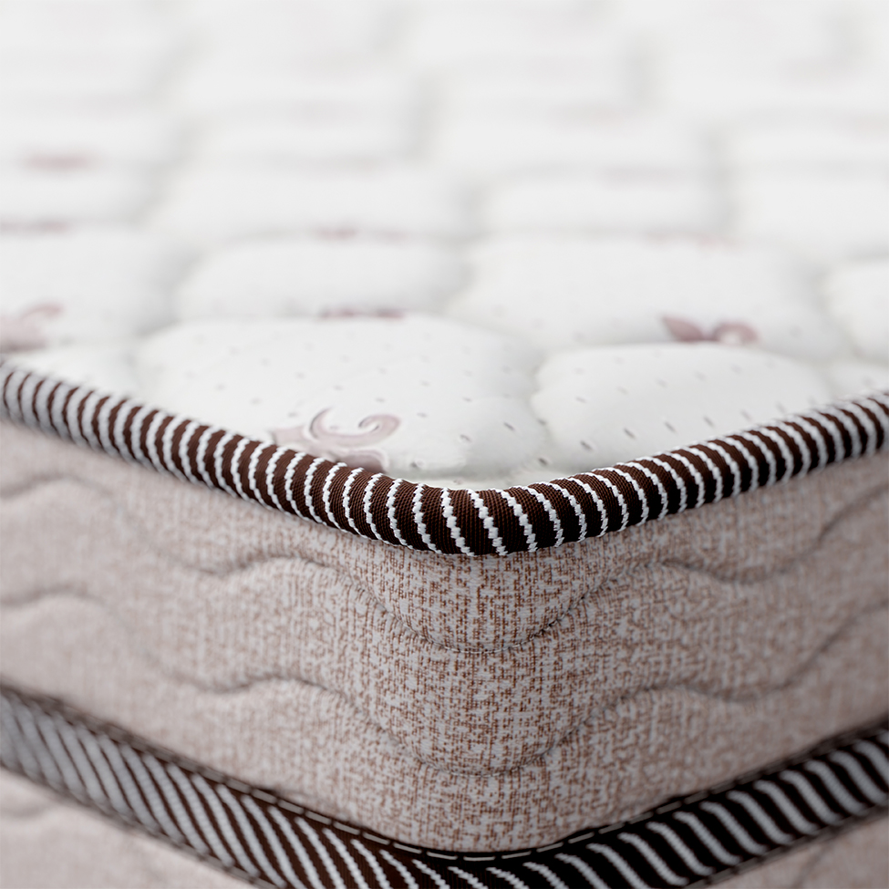 Cama Box Queen com Colchão Sonhare Mola Ensacada Bege
