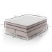 Cama Box Queen com Colchão Sonhare Mola Ensacada Bege