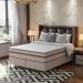 Cama Box Queen com Colchão Sonhare Mola Ensacada Bege