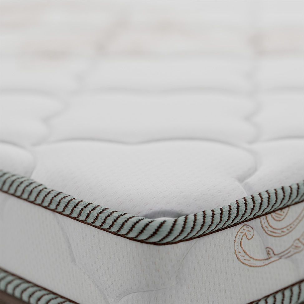 Cama Box Solteirão Londres com Colchão Molas Ensacadas (63x96x203) Marrom e Branca