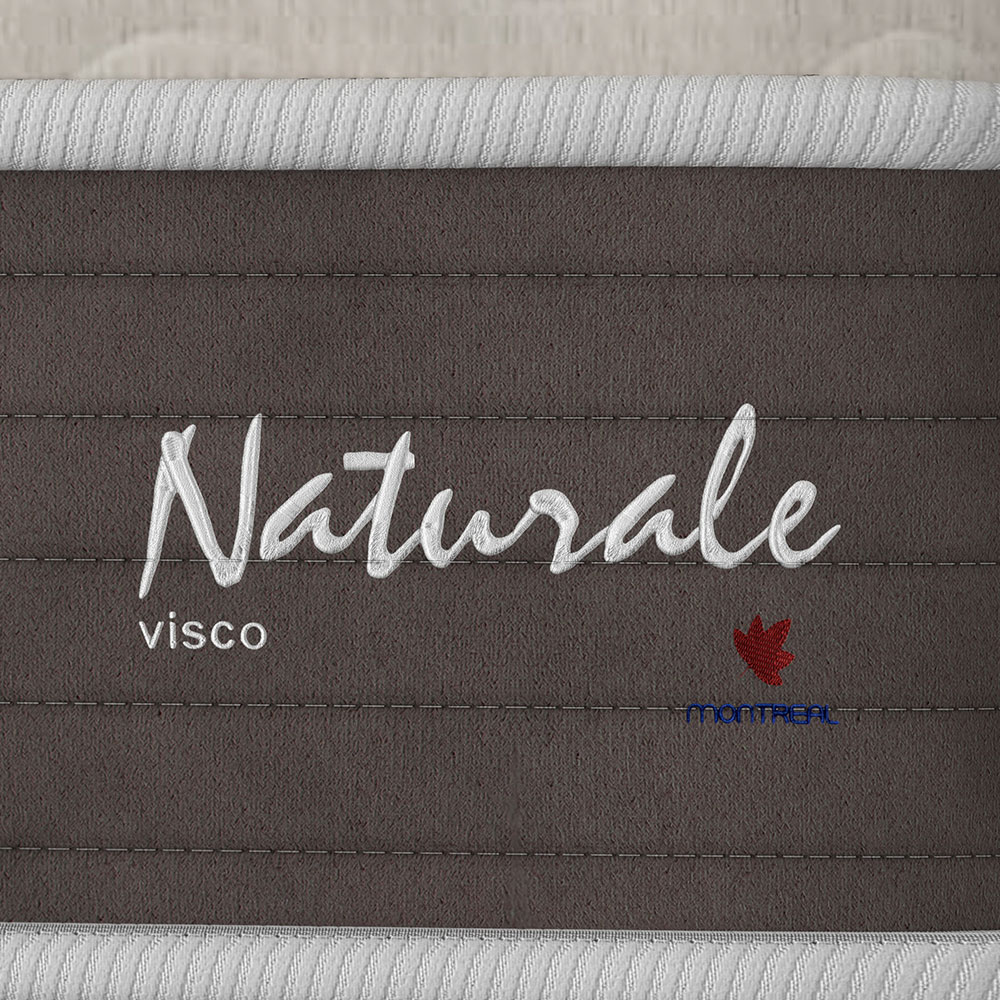 Cama Box Solteirão Naturale com Colchão Molas Ensacadas (67x108x198) Marrom e Branca