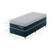 Cama Box Solteirão York com Colchão Molas Ensacadas (61x108x198) Azul e Branca