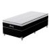 Cama Box Solteiro Gemini II com Colchão Solteiro Molas Ensacadas Grafite e Branca