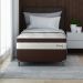 Cama Box Solteiro King com Colchão Diamond Euro MR (63x108x198) Bege e Marrom