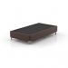 Cama Box Solteiro King com Colchão Diamond Euro MR (63x108x198) Bege e Marrom