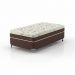 Cama Box Solteiro King com Colchão Hórus (63x108x198) Bege e Marrom