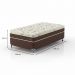 Cama Box Solteiro King com Colchão Hórus (63x108x198) Bege e Marrom