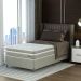 Cama Box Solteiro King com Colchão Milani Mola Verticoil Bege