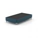 Cama Box Solteiro King com Colchão Safira (63x108x198) Azul e Branco