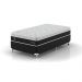 Cama Box Solteiro King com Colchão Sofisticato (65x108x198) Grafite e Branco