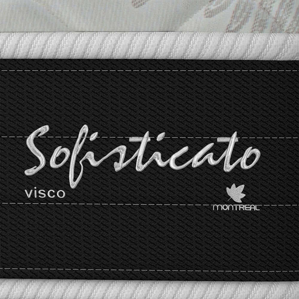 Cama Box Solteiro King com Colchão Sofisticato (65x108x198) Grafite e Branco