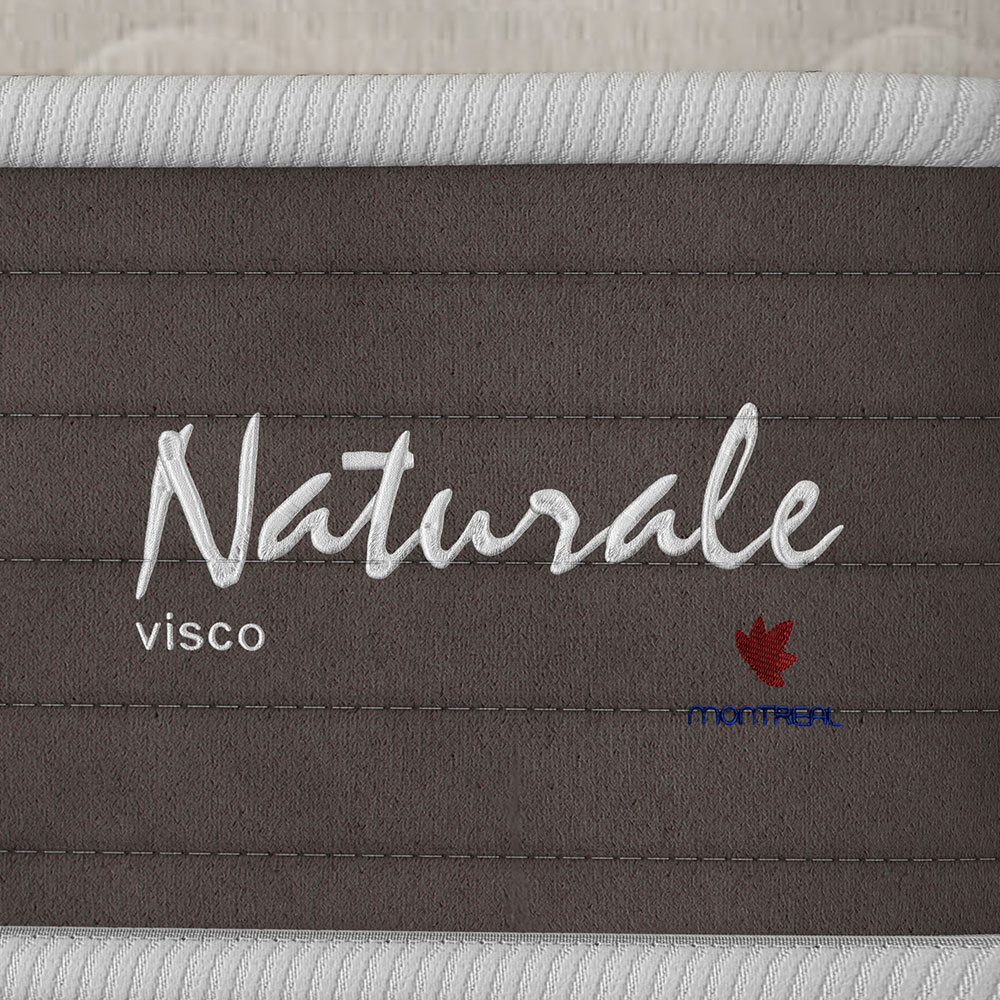Cama Box Solteiro Naturale com Colchão Molas Ensacadas (67x88x188) Marrom e Branca