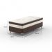 Cama Box Solteiro com Colchão Diamond Euro MR (63x88x188) Bege e Marrom