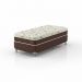 Cama Box Solteiro com Colchão Hórus (63x88x188) Bege e Marrom