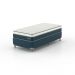 Cama Box Solteiro com Colchão Safira (63x88x188) Azul e Branco
