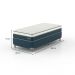 Cama Box Solteiro com Colchão Safira (63x88x188) Azul e Branco