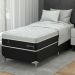 Cama Box Solteiro com Colchão Sofisticato (65x88x188) Grafite e Branco