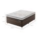 Cama Box Viúva Londres com Colchão Molas Ensacadas (63x128x188) Marrom e Branca