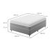 Cama Box Viúva com Colchão Sublime Mola Ensacada e Espuma Viscoelástica (32x128x188) Cinza e Branco com 2 Travesseiros Guldi Soft Nasa Branco