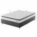 Cama Box com Colchão Casal Sigma Molas Ensacadas (22x138x188) Branco e Cinza