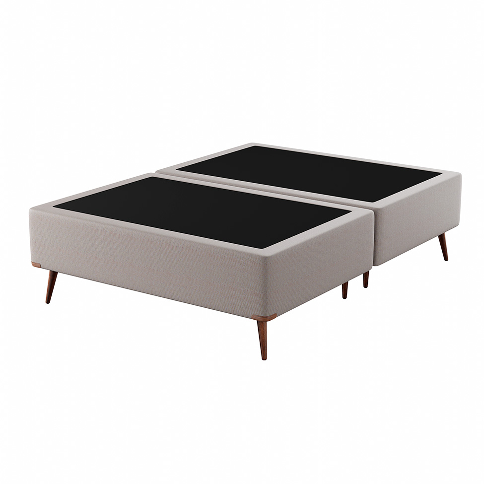 Cama Box com Colchão Casal Soft Gold Molas Ensacadas (28x138x188) Bege