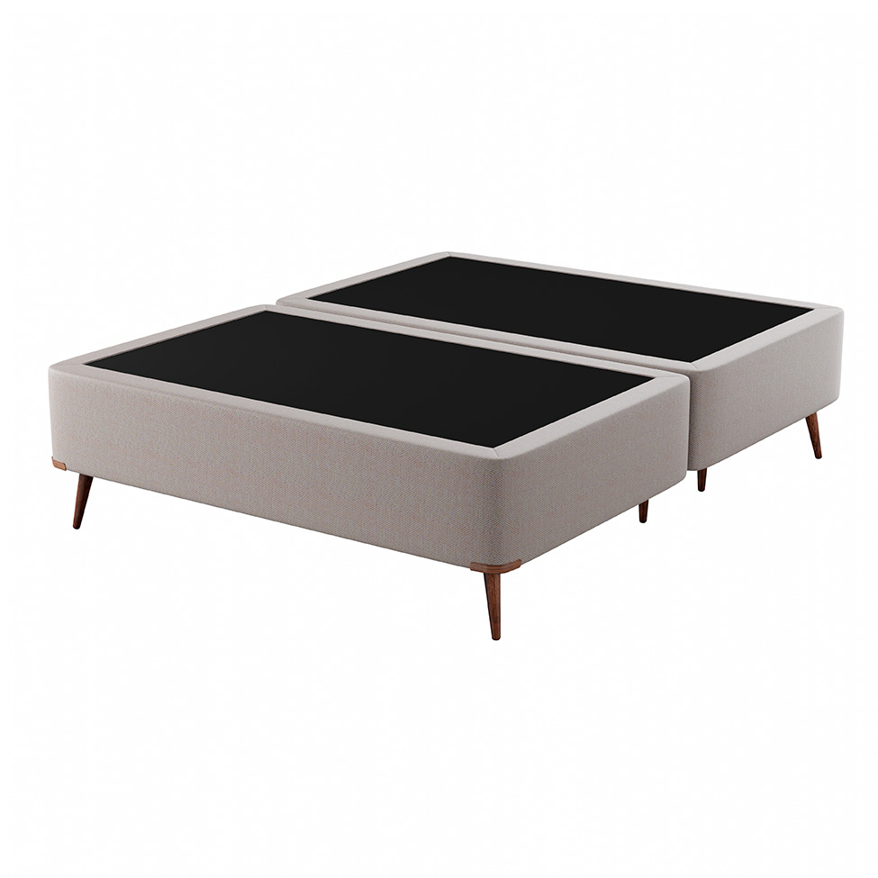 Cama Box com Colchão King Soft Gold Molas Ensacadas (28x193x203) Bege