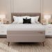 Cama Box com Colchão King Soft Gold Molas Ensacadas (28x193x203) Bege