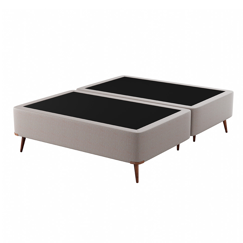 Cama Box com Colchão Queen Soft Gold Molas Ensacadas (28x158x198) Bege
