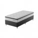 Cama Box com Colchão Solteirão Sigma Molas Ensacadas (22x108x198) Branco e Cinza