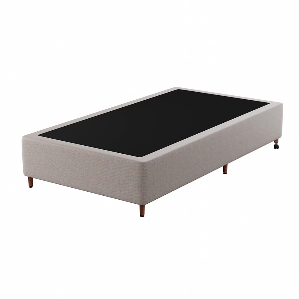 Cama Box com Colchão Solteirão Soft Gold Molas Ensacadas (28x108x198) Bege