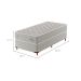 Cama Box com Colchão Solteiro Master Hotel Molejo Superlastic (67x88x188) Bege